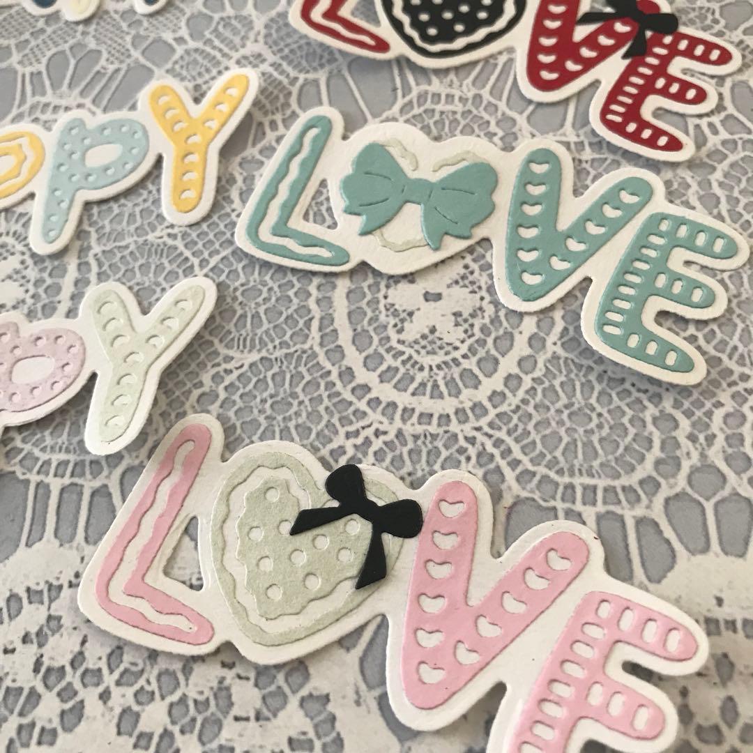 アルバムクラフト☆アルバム、コラージュ素材happy・Loveセット