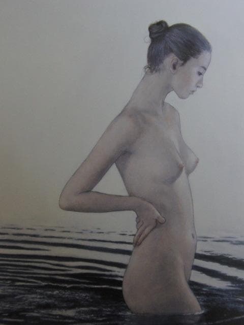 高塚省吾、【逆光のオンディーヌ】、希少な額装用画集より、新品額装付