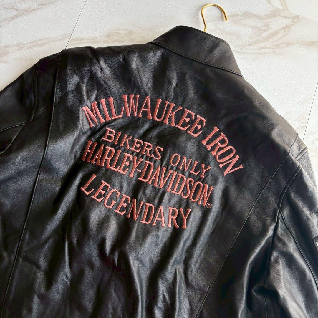 希少◇ハーレーダビッドソン アルパカレザー シングルライダース