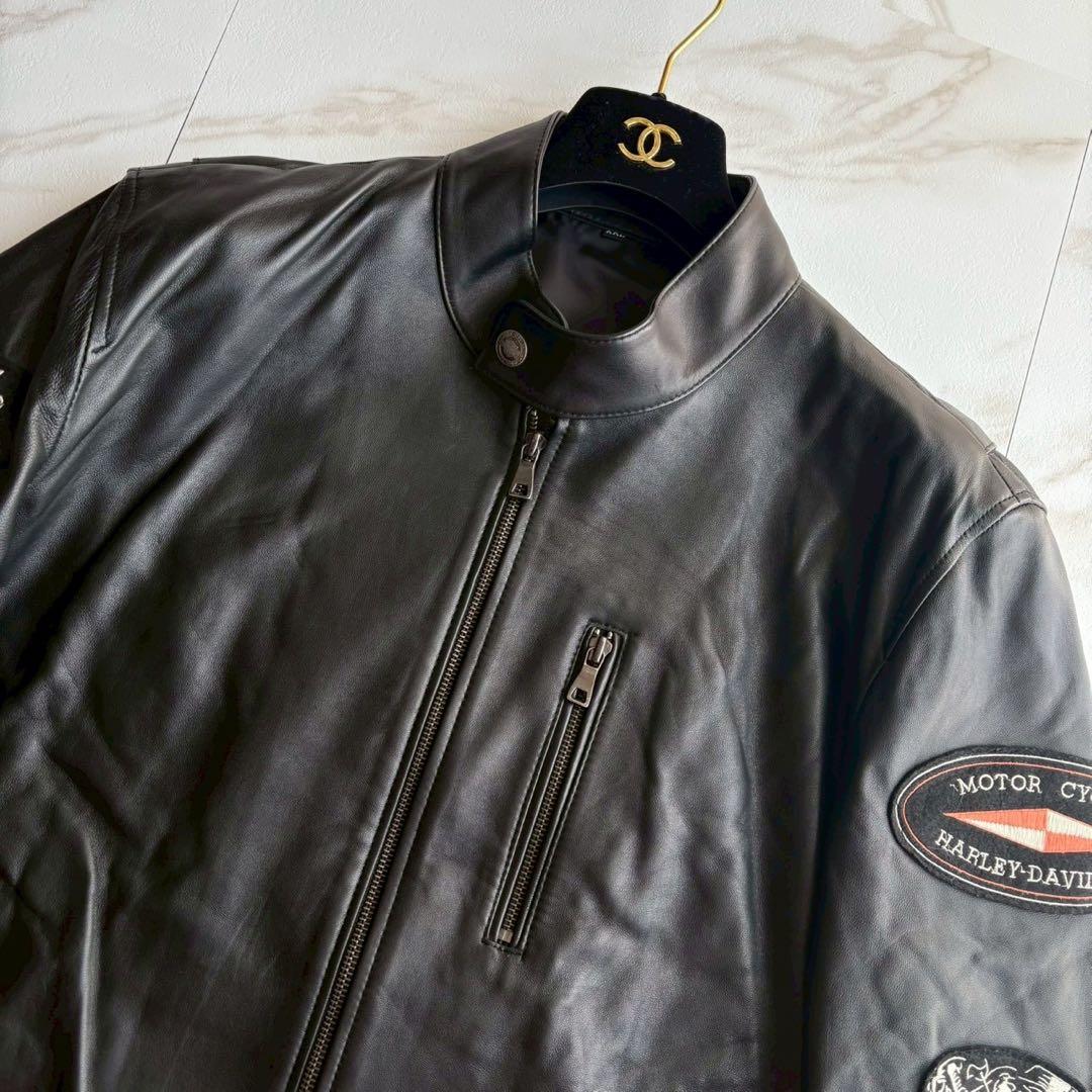 希少◇ハーレーダビッドソン アルパカレザー シングルライダース