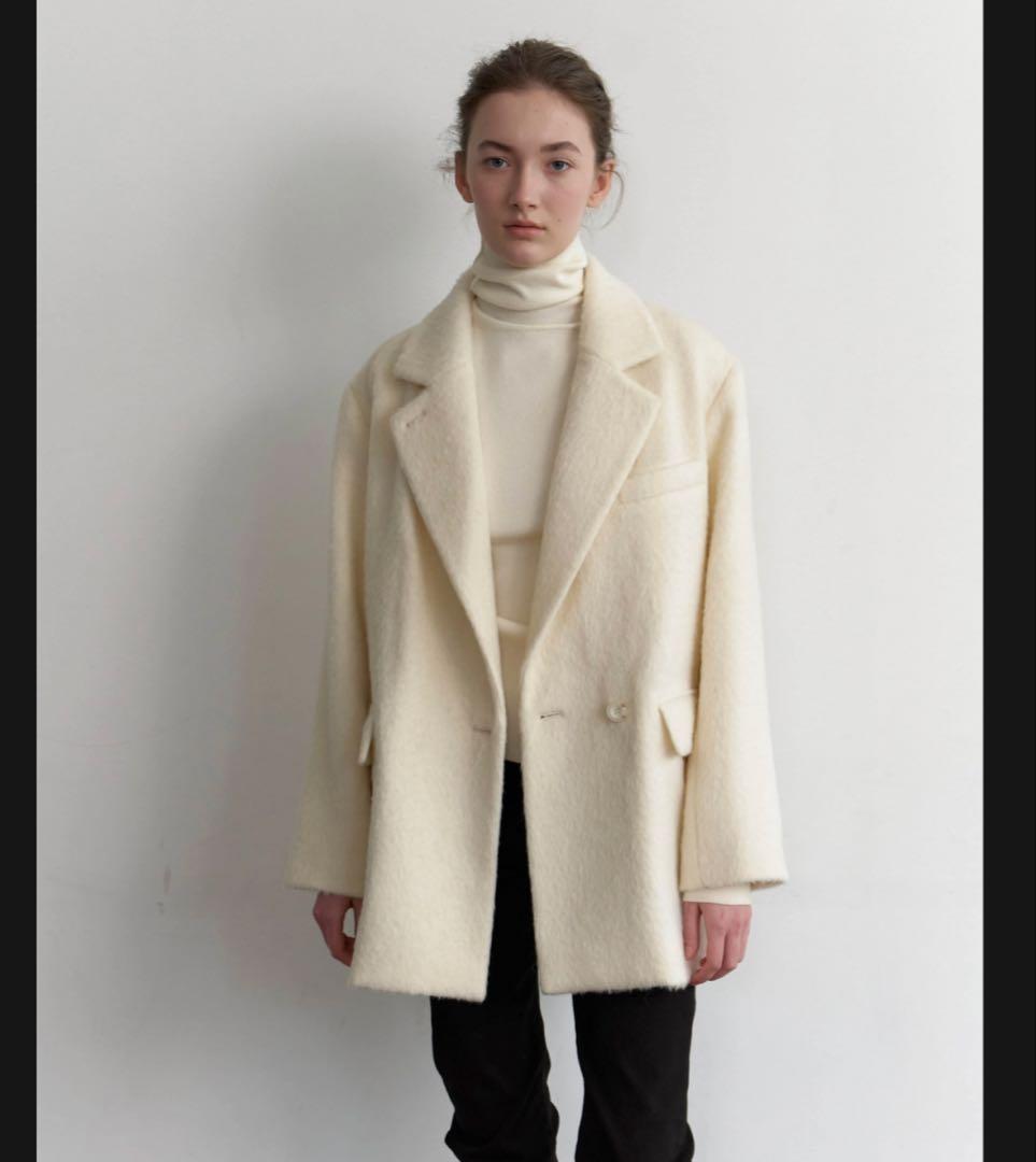 新品 nae. Wool Alpaca Shaggy Coat_Ivory 25OUTER COLLECTION | Na.e