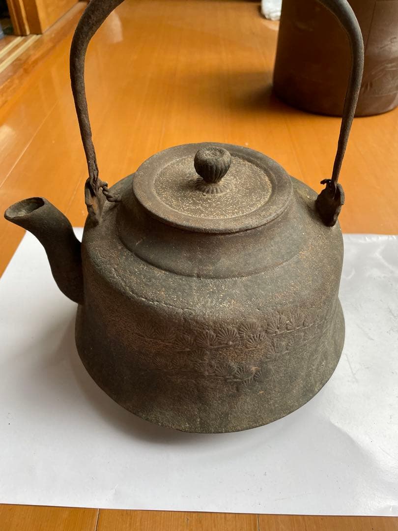 2855 茶道具龍文堂竹文鉄瓶