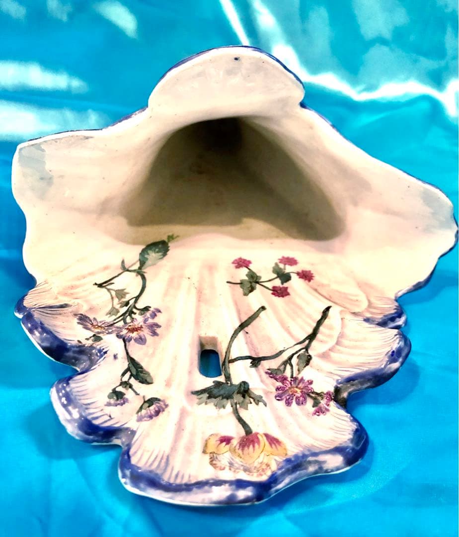 マイセン アンティーク☆ウォールフラワーベース♪大型35cm☆流水波形