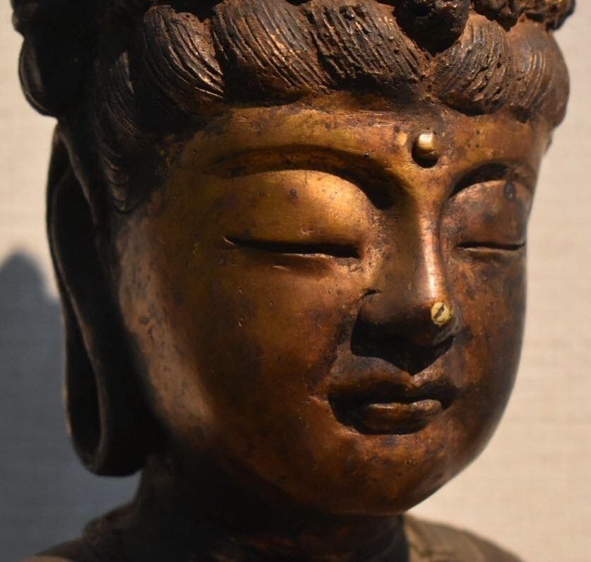 新羅仏】◇金銅十一面観音菩薩座像 仏像◇検）天平仏 飛鳥