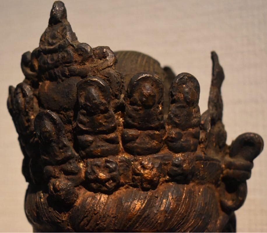 新羅仏】◇金銅十一面観音菩薩座像 仏像◇検）天平仏 飛鳥