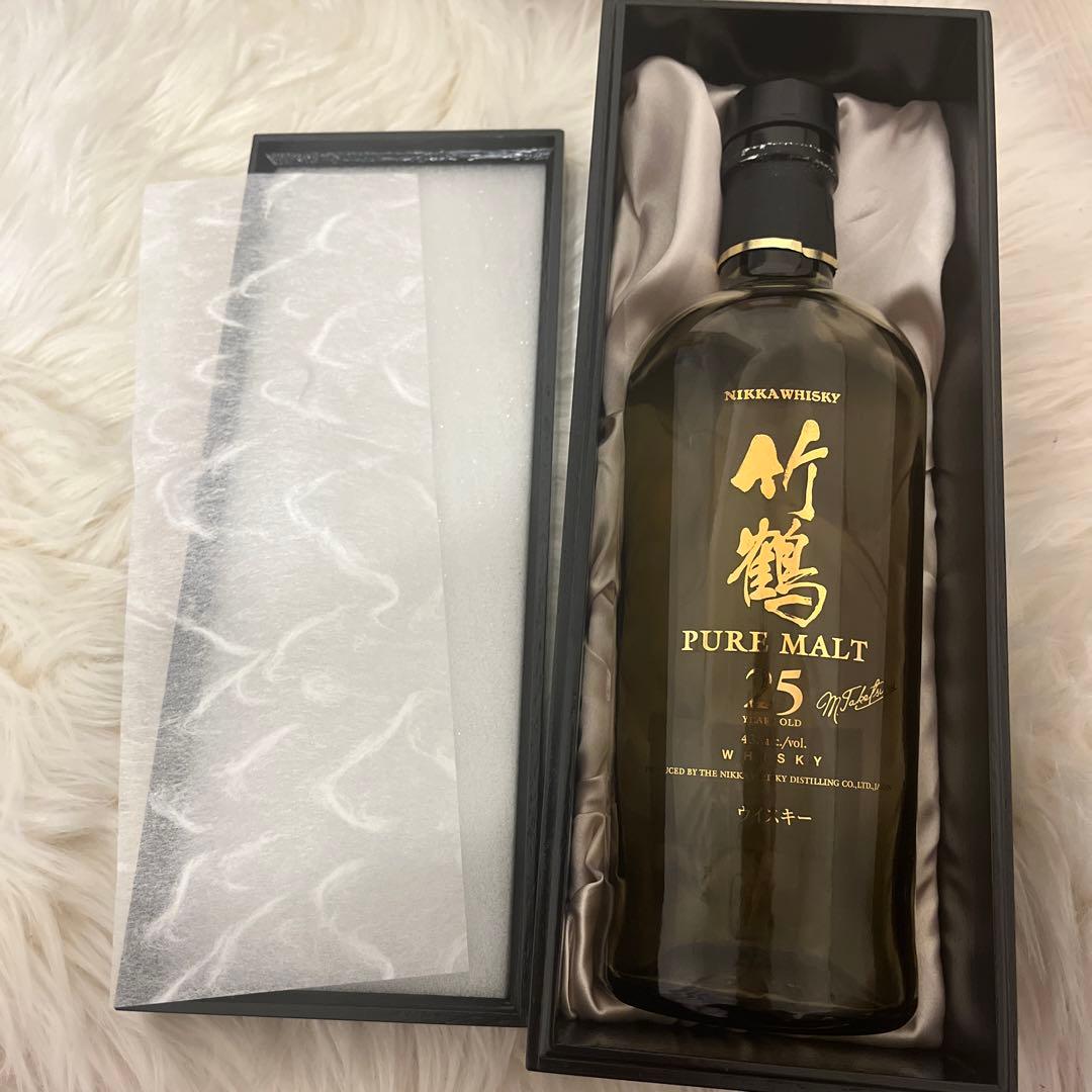 ニッカ 竹鶴 25年 空瓶 化粧箱付き