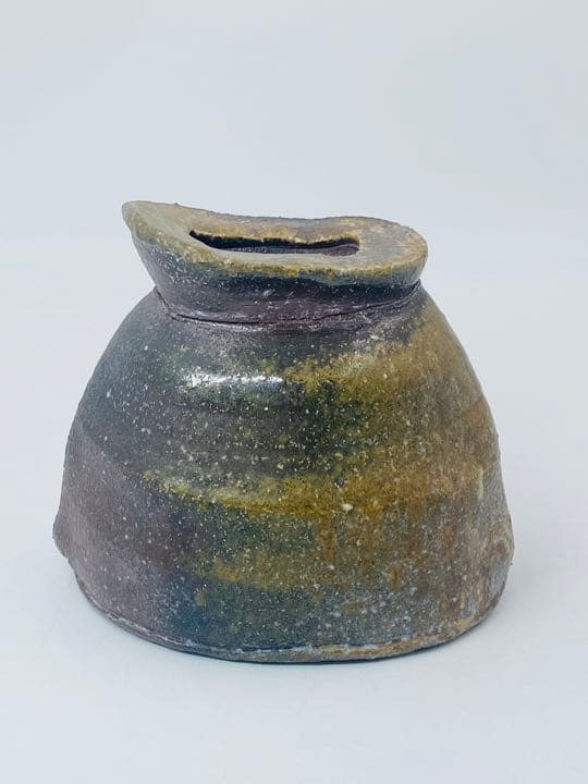 【JOHN DIX   ジョンディックス】花入　壺　桐共箱　栞　底部在銘　大上窯