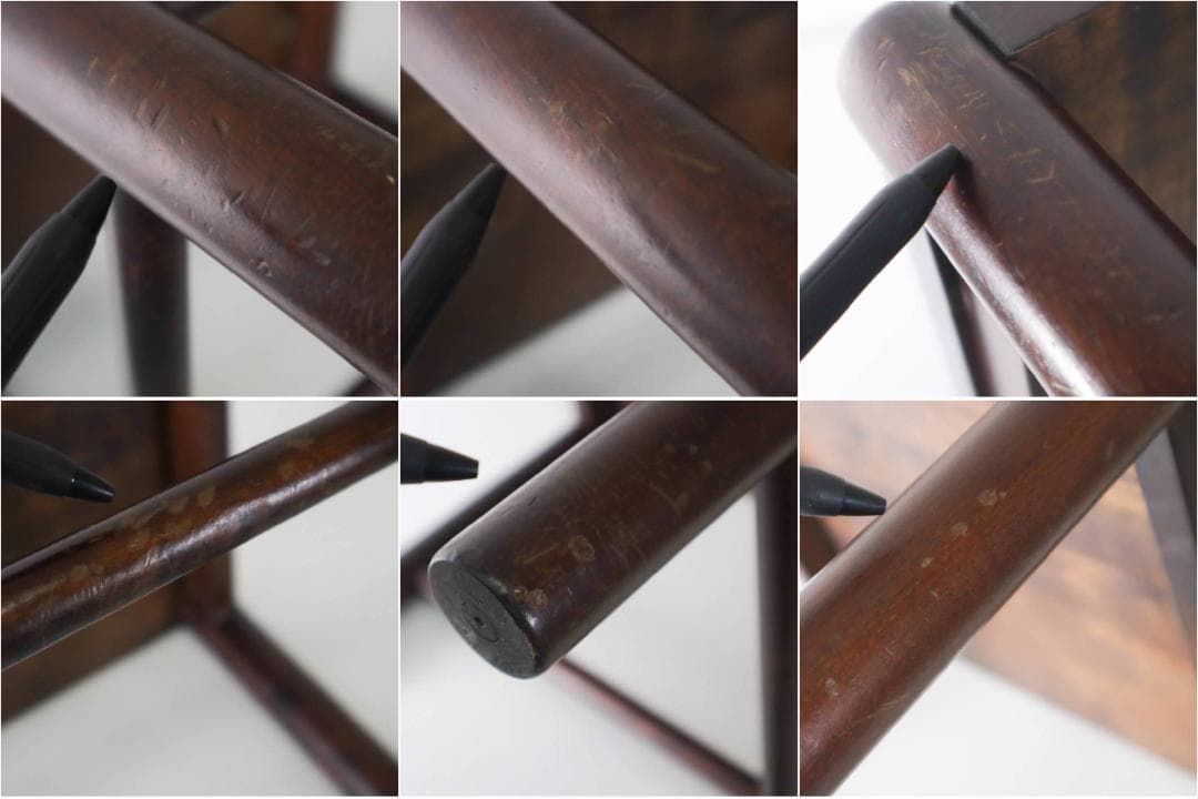 北海道民芸家具 ＃670 サイドテーブル スクエアスツール 花台 樺無垢材