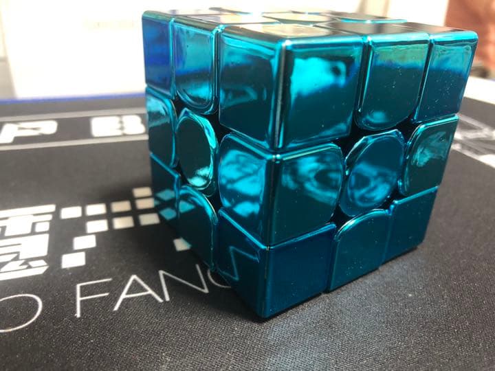 GAN 356XSM Metallic「電気メッキ」水色 ルービックキューブ