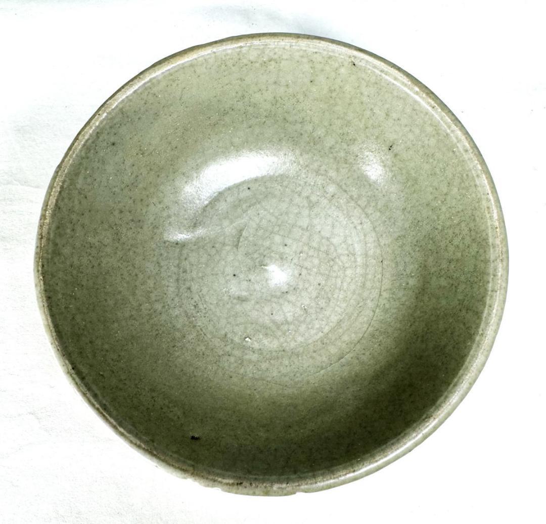 宋時代 龍泉窯青磁茶碗 時代品 伝世品焼物 歴史唐物 ウブ