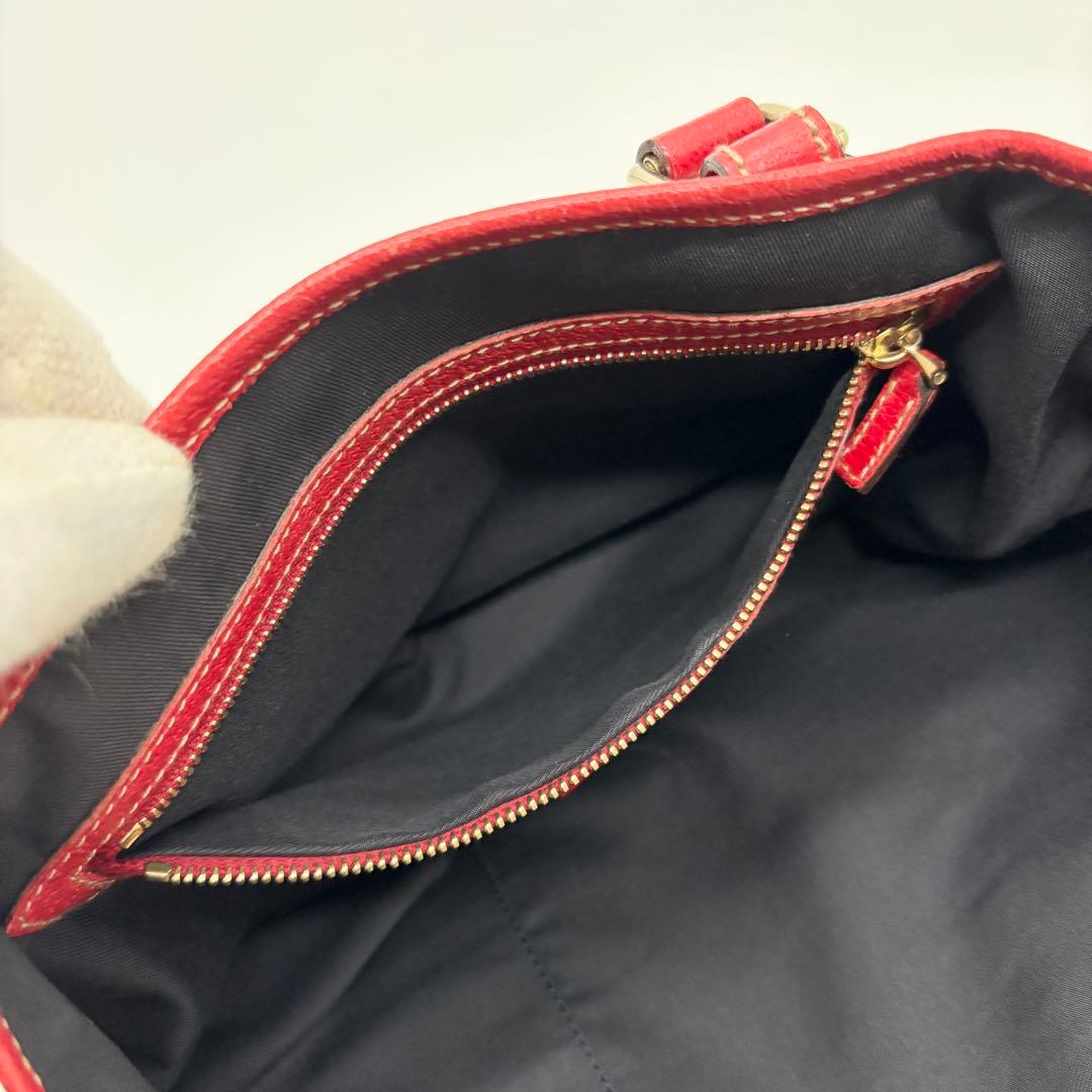 美品 ✨ グッチ ミニトートバッグ GG柄 シェリーライン キャンバス 赤