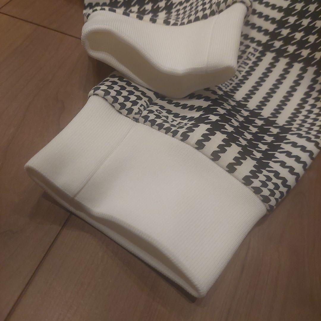【美品】パーリーゲイツ　千鳥柄　パーカー　パンツ 上下セット チェック　白　黒