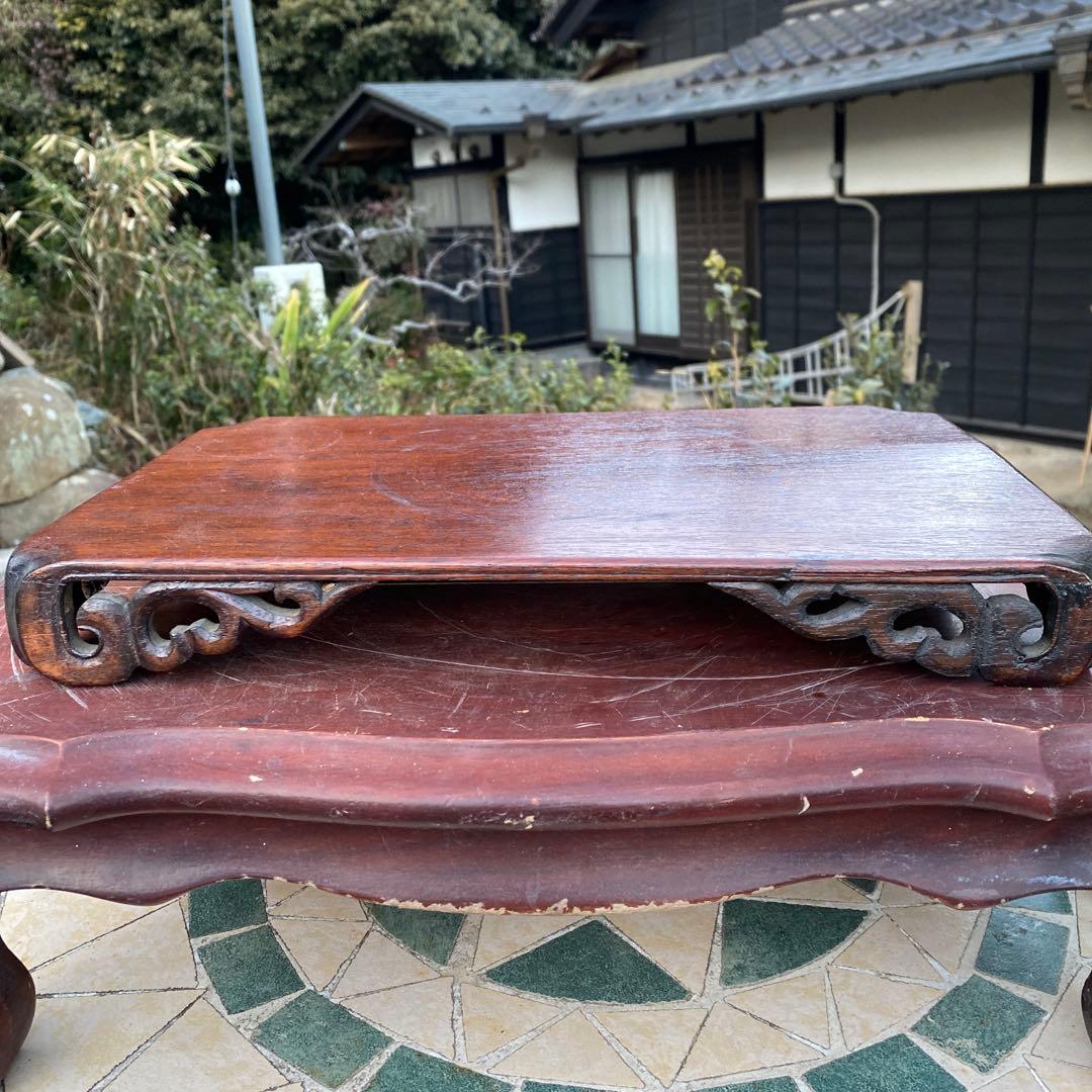 飾り台 唐木 花台 盆栽台 置物台 香炉台 平卓 - メルカリ