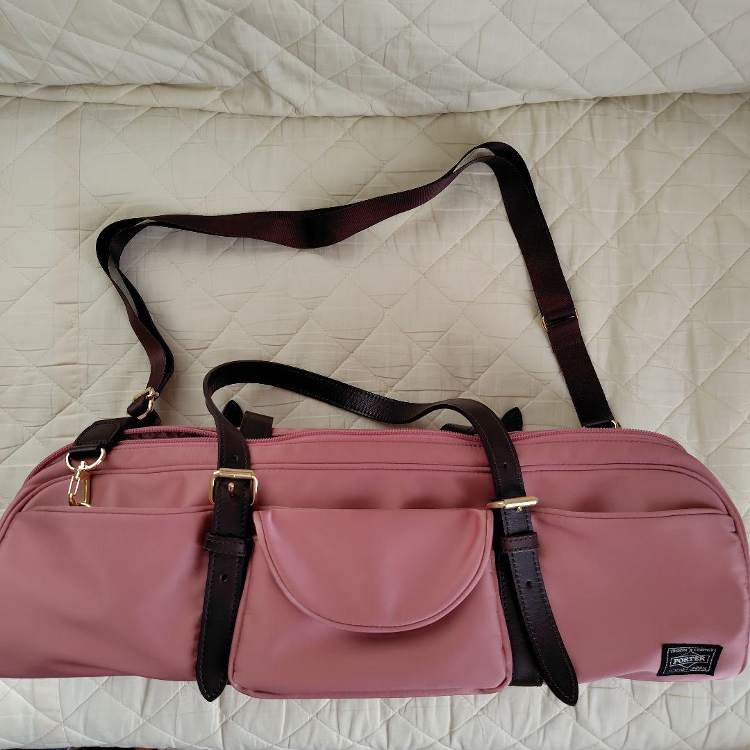 PORTER フルートケース ピンク ハンドバッグ ショルダーバッグ 2way