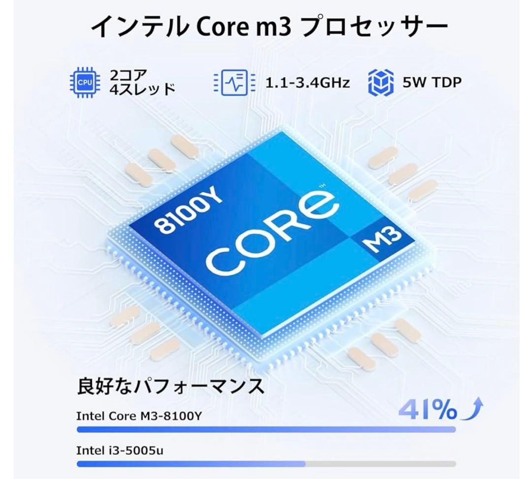 EYY UL156-3Y パソコンCorem3-8100Y 512GB グレー