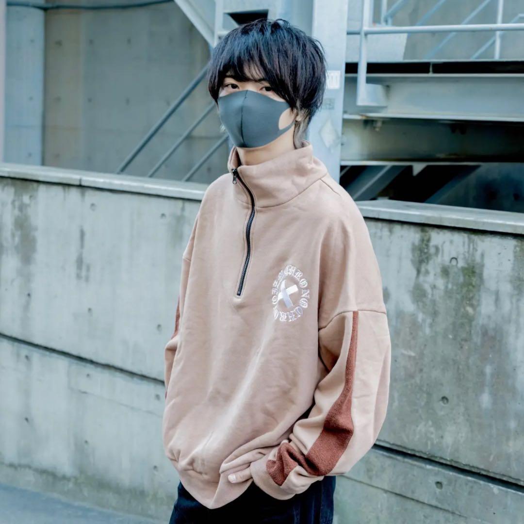 CHRONOIZM クロノイズム ハーフジップ スウェット 【ベージュ】