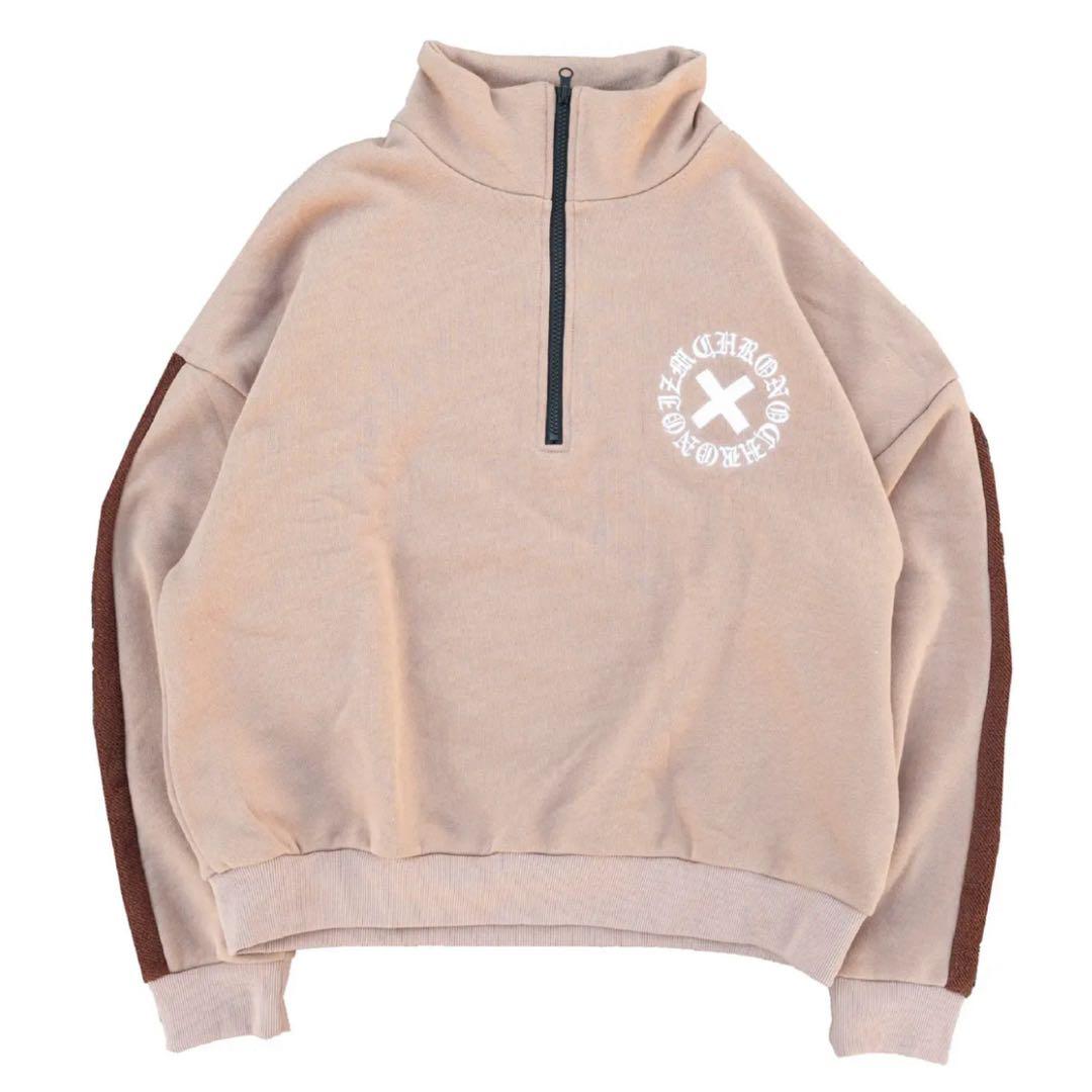 CHRONOIZM クロノイズム ハーフジップ スウェット 【ベージュ】