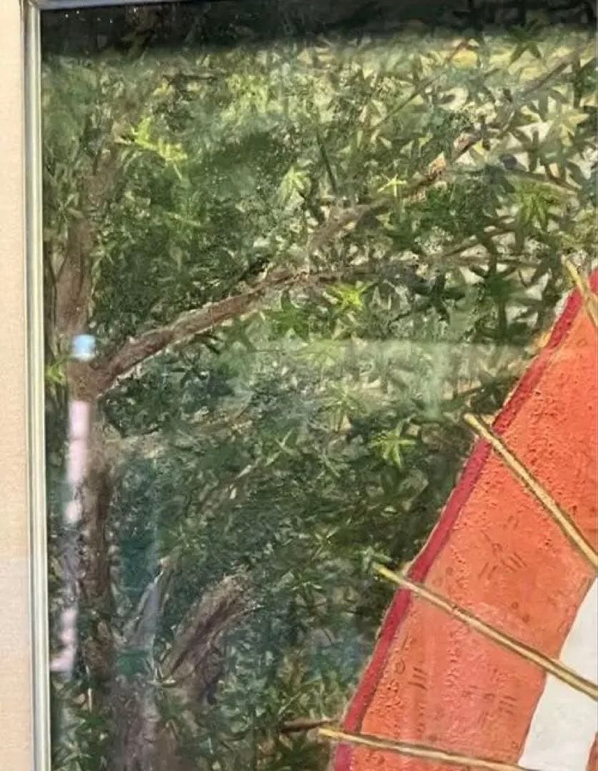 お買い得送料込み美品　超大作京都神社に舞子さん大型水彩画¥180000大幅値下げ