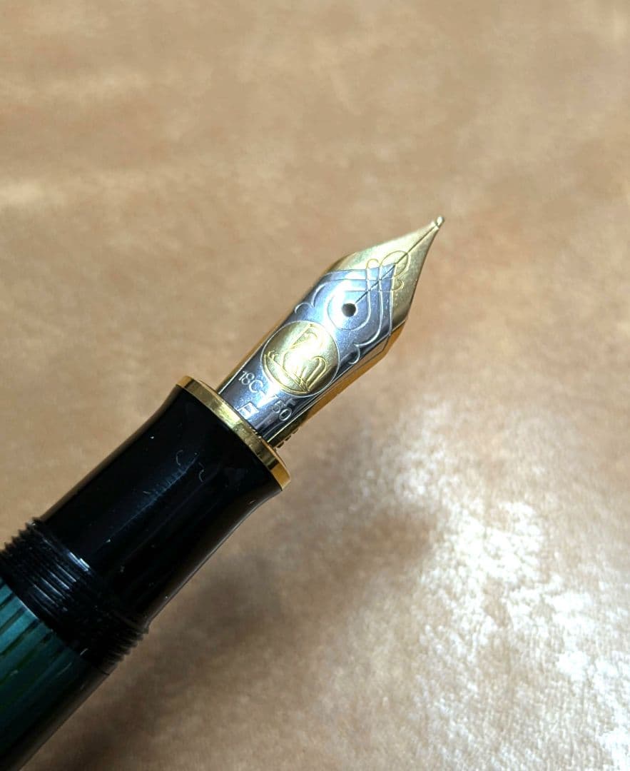 【ジャンク品】ペリカン スーベレーン M800 万年筆 緑縞