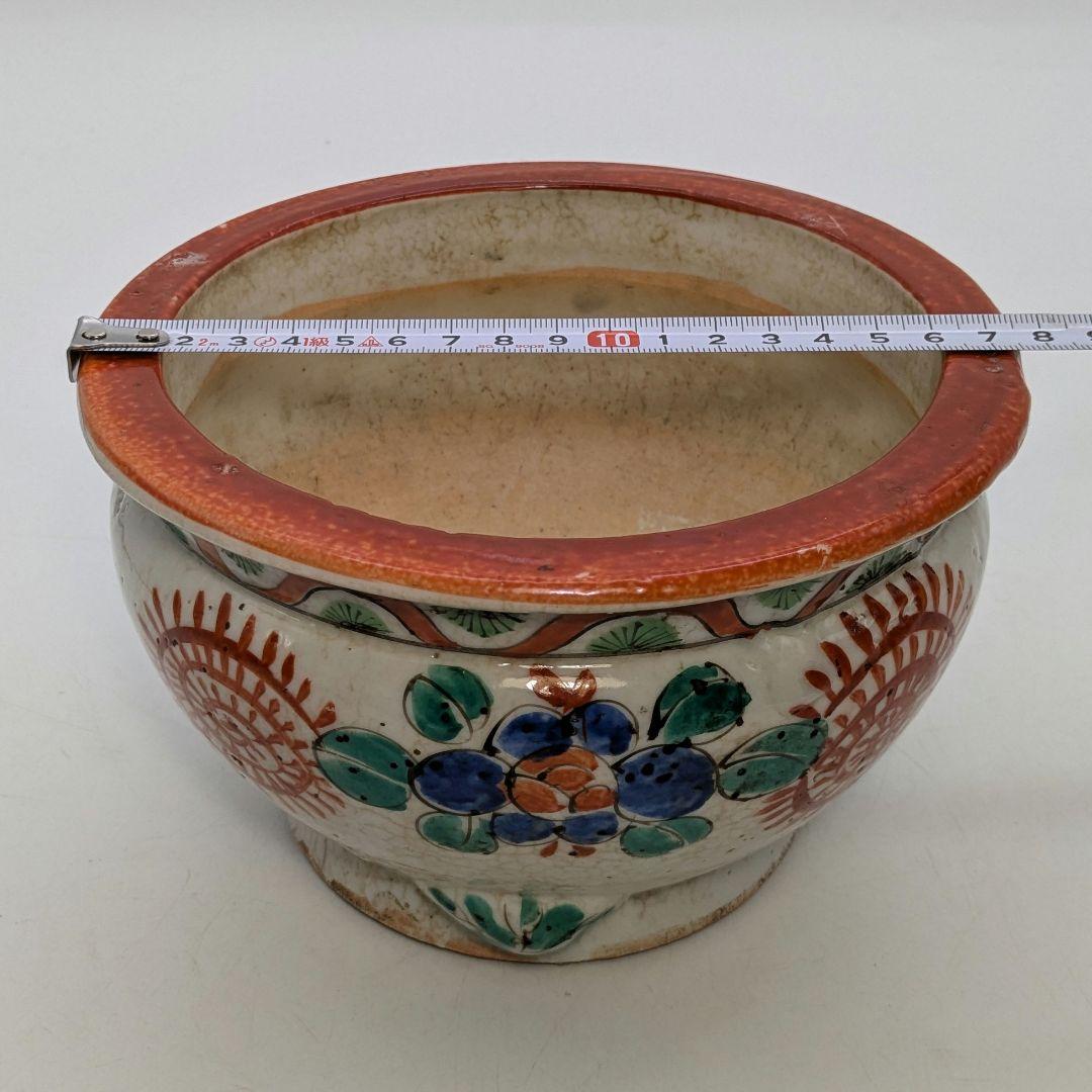 大正～昭和初期 赤絵香炉 香道具 仏具 お香 アロマグッズ 香爐 置物 色絵付け