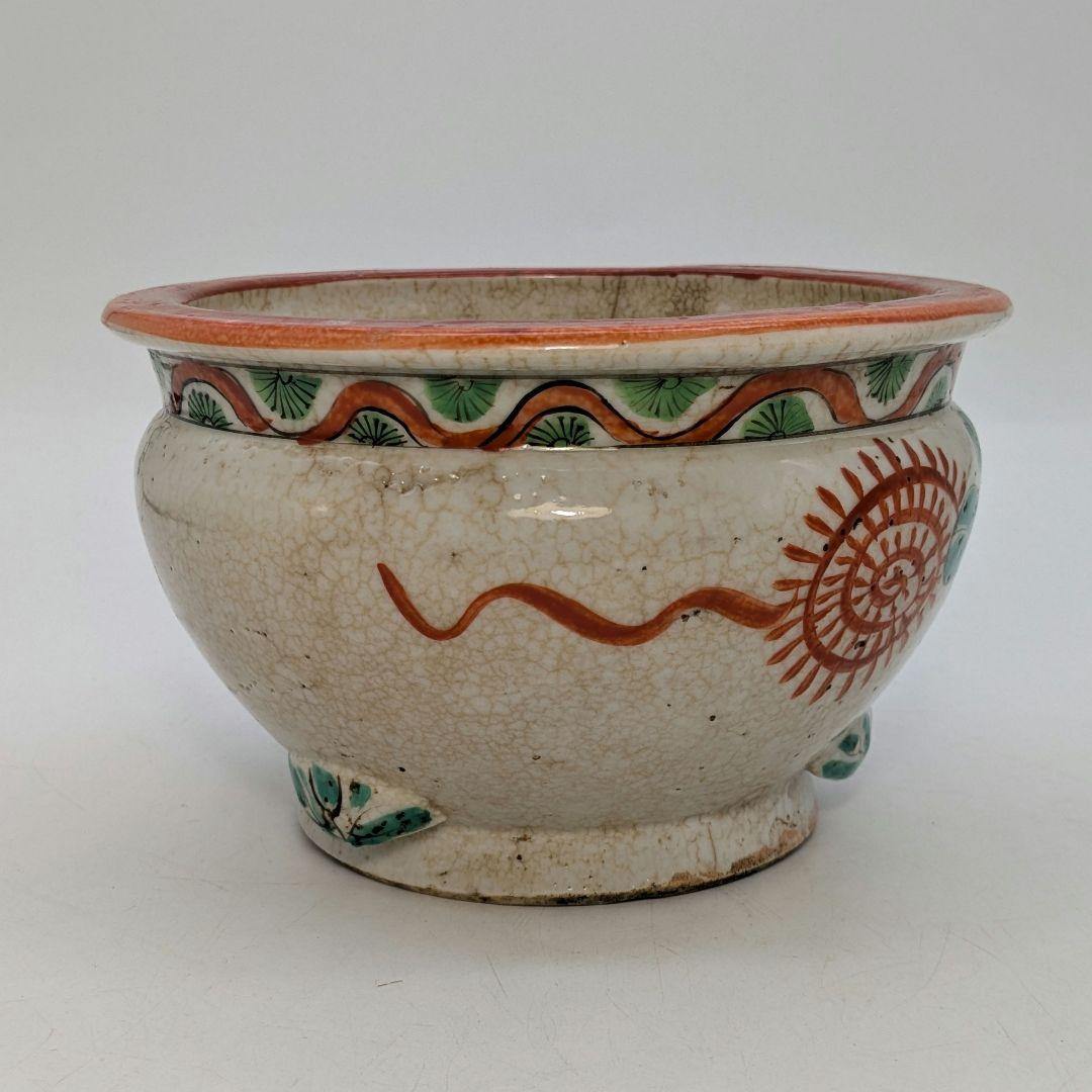 大正～昭和初期 赤絵香炉 香道具 仏具 お香 アロマグッズ 香爐 置物 色絵付け