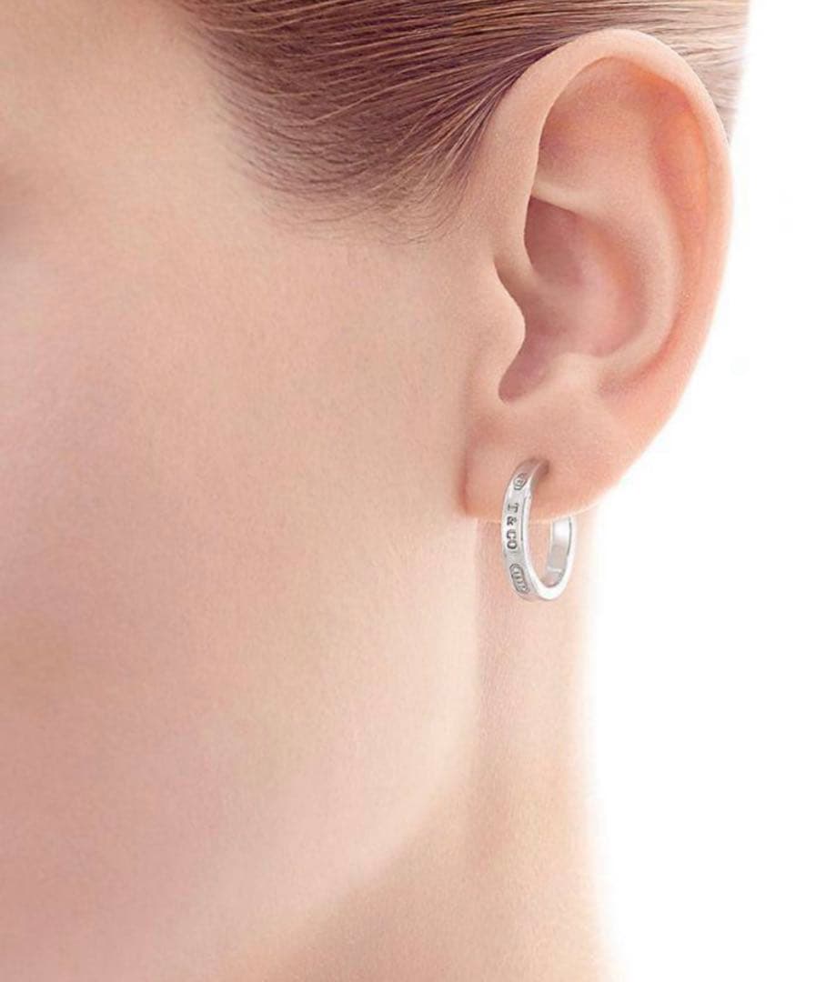 中古品 】 磨き済 ティファニー 1837 フープ ピアス スモール シルバー