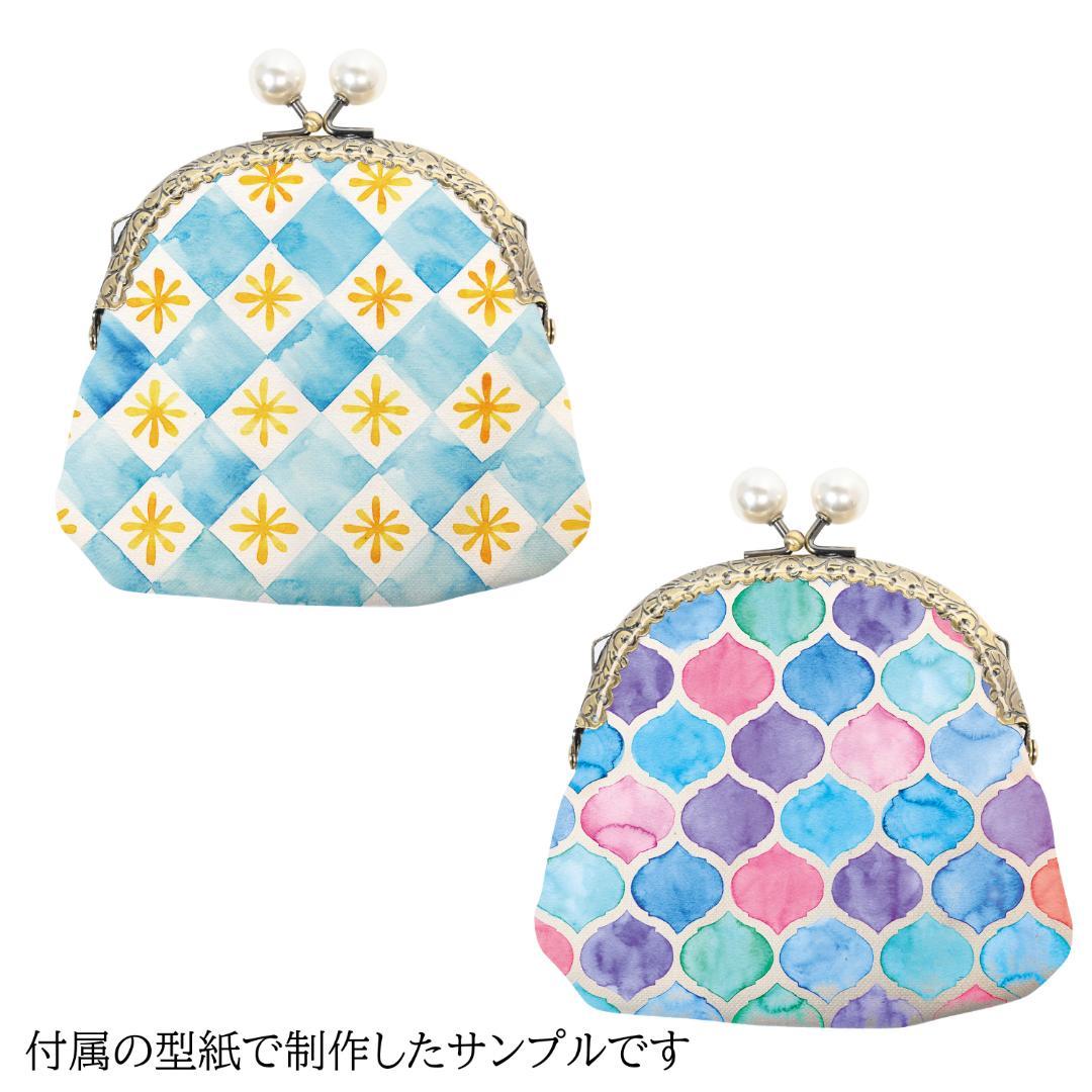 0174 パールがま口 10.5cm 型紙付 100個セット