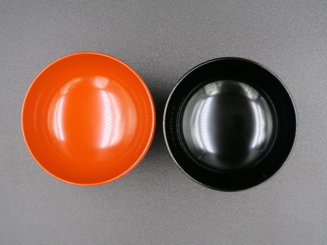 【輪島塗】夫婦椀 洗朱 黒 高台黒塗 天然木 二客揃 共箱