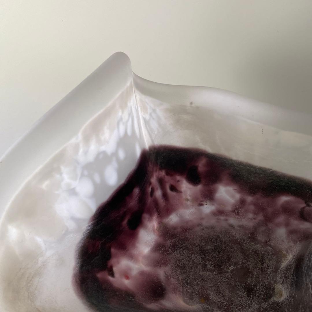 希少 36cm 藤田喬平 共箱付 自筆銘入り 花鉢 人間国宝 文化勲章