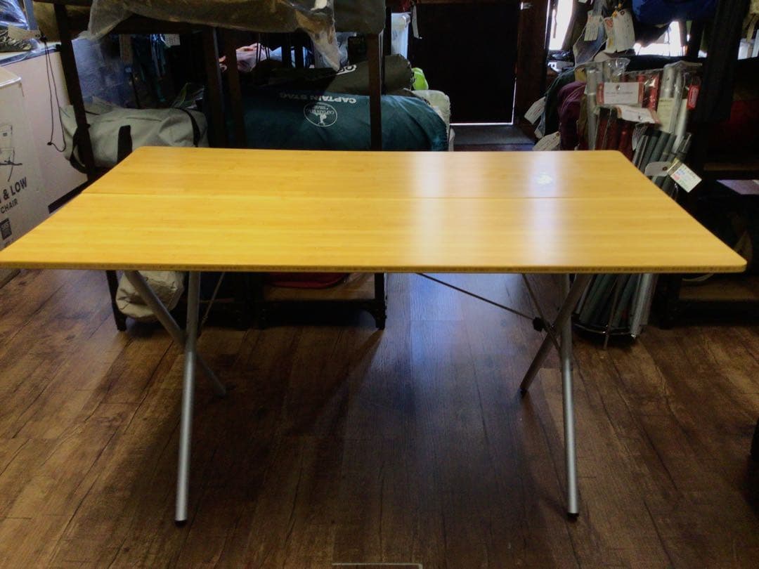 屋内使用のみ／ワンアクションテーブルロング竹※旧モデル／snowpeak