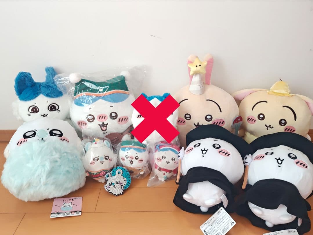 ちいかわ♥新品♥ハチワレうさぎ妖精BIGぬいぐるみ♥エニマイくじ11点セット♥