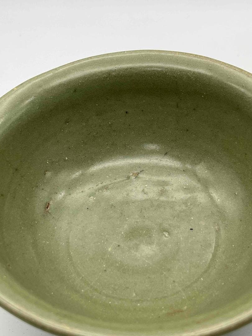 元時代 青磁 龍泉窯碗 青磁茶碗 唐物 古賞物 時代物 旧家蔵出し(