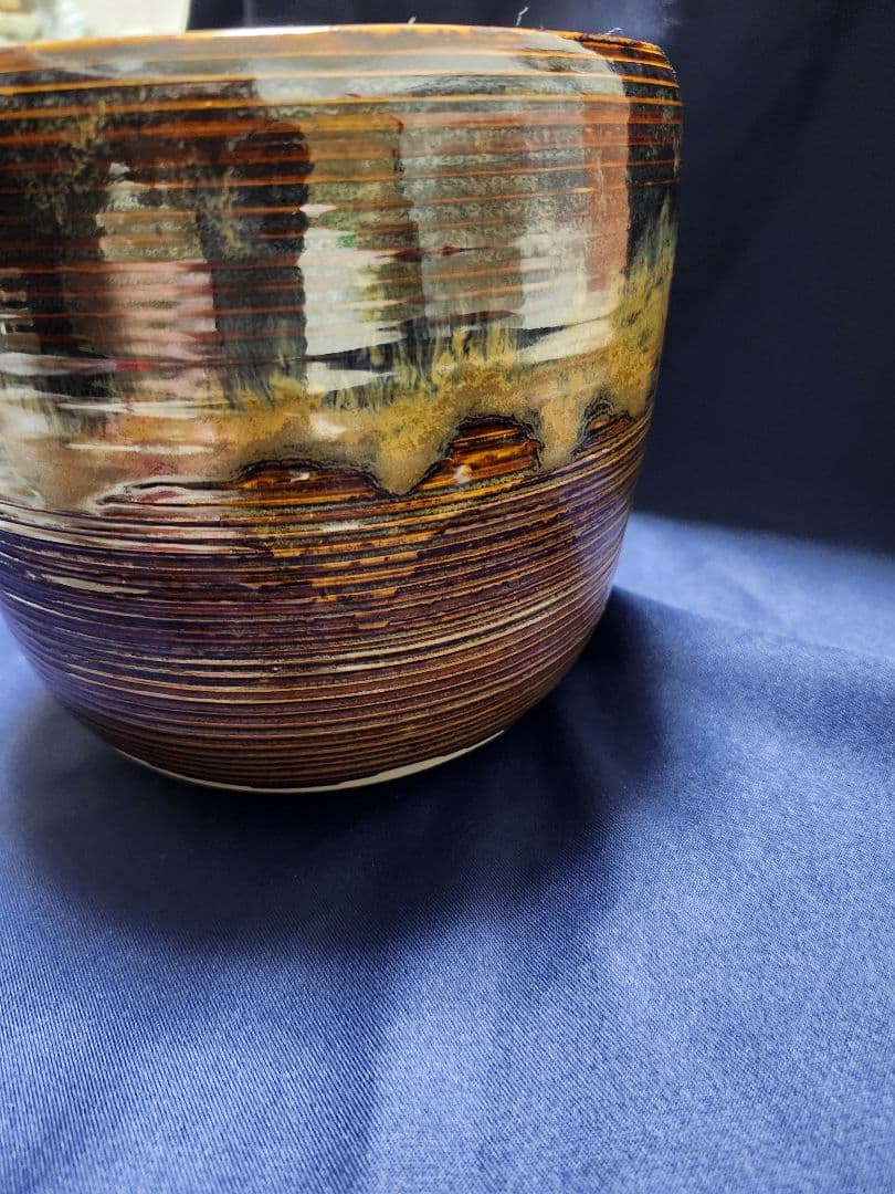 高取焼 14代 亀井味楽 高取水指 裏千家 鵬雲斎 花押 水