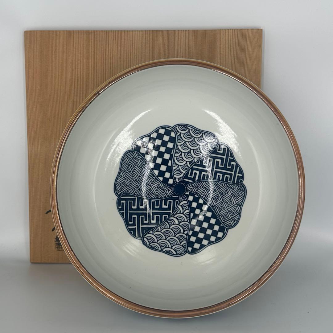 手塚景雲 染付桶側水指 茶道具 共箱 - メルカリ