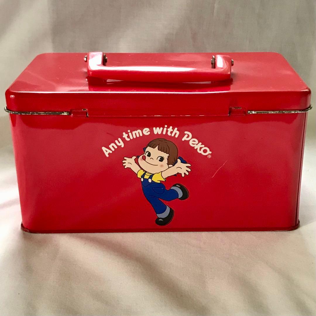 不二家ペコちゃん菓子詰合せ アンティーク 空き缶BOX - メルカリ