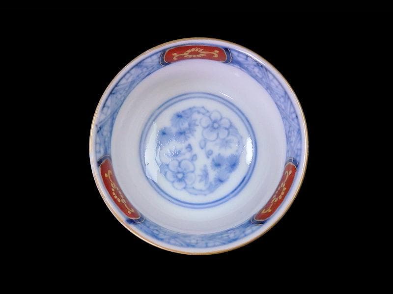 大聖寺伊万里 金襴手 窓絵 鳳凰紋 煎茶碗 向付 5客 A213AS-CWm - メルカリ