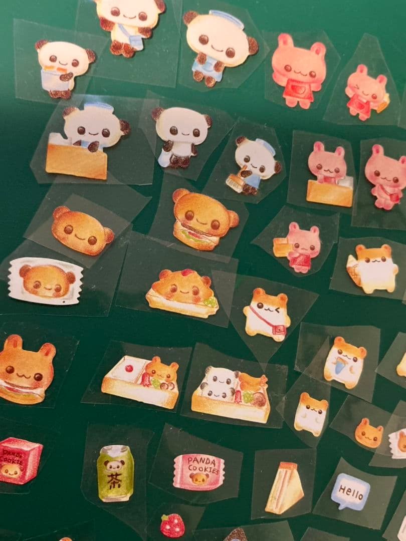 平成レトロ　当時物　フレークシール　ハムスター　パンダ　うさぎ　レア