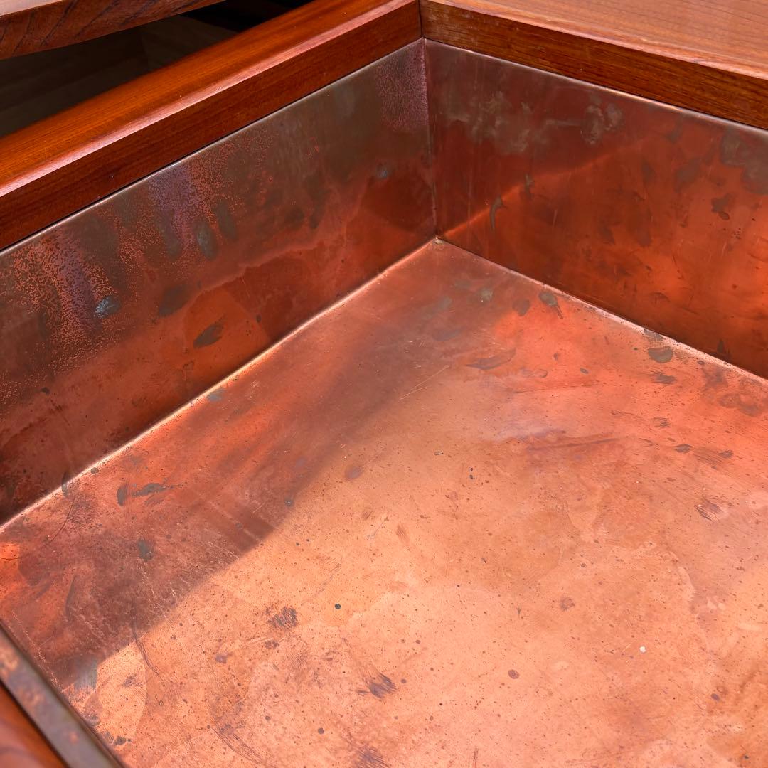 最高級 囲炉裏テーブル 昭和レトロ 火鉢 古民家家具 希少 引き出し