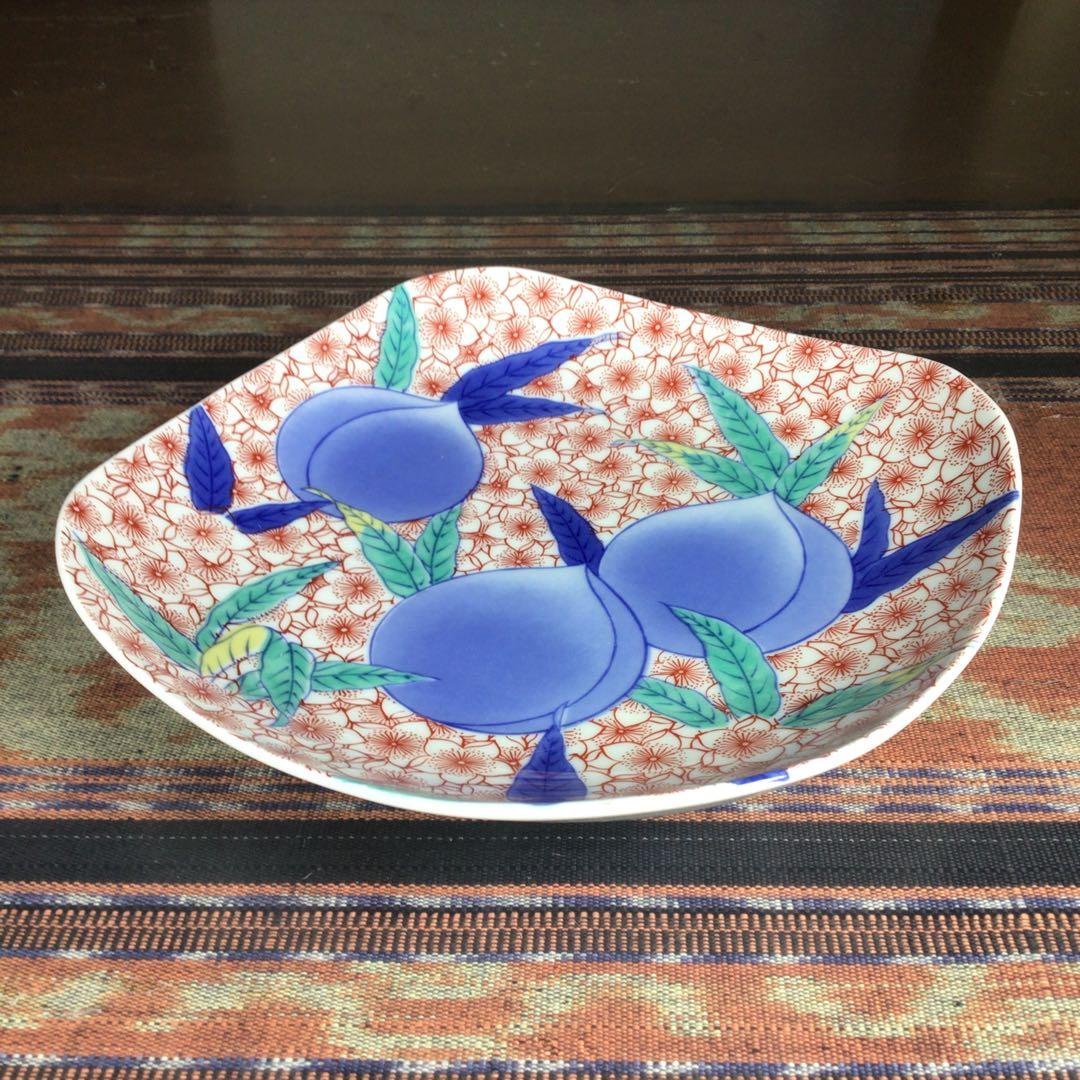 冬うー特価』 鍋島焼 其泉 桃 角皿 5枚 - メルカリ