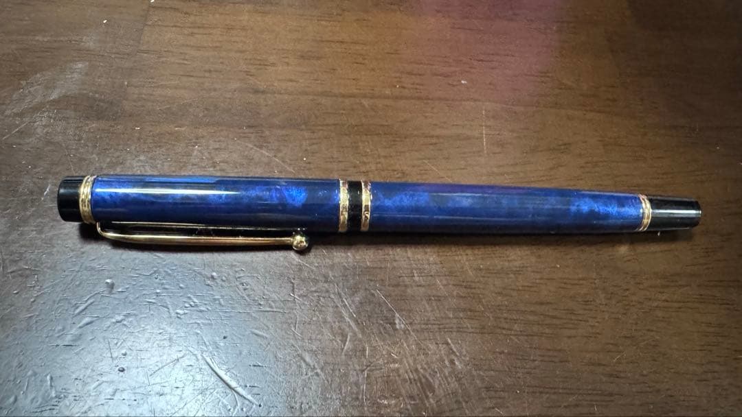 希少】PILOT GRANCE グランセ ブルーマーブル 万年筆 14K PILOT 万年筆