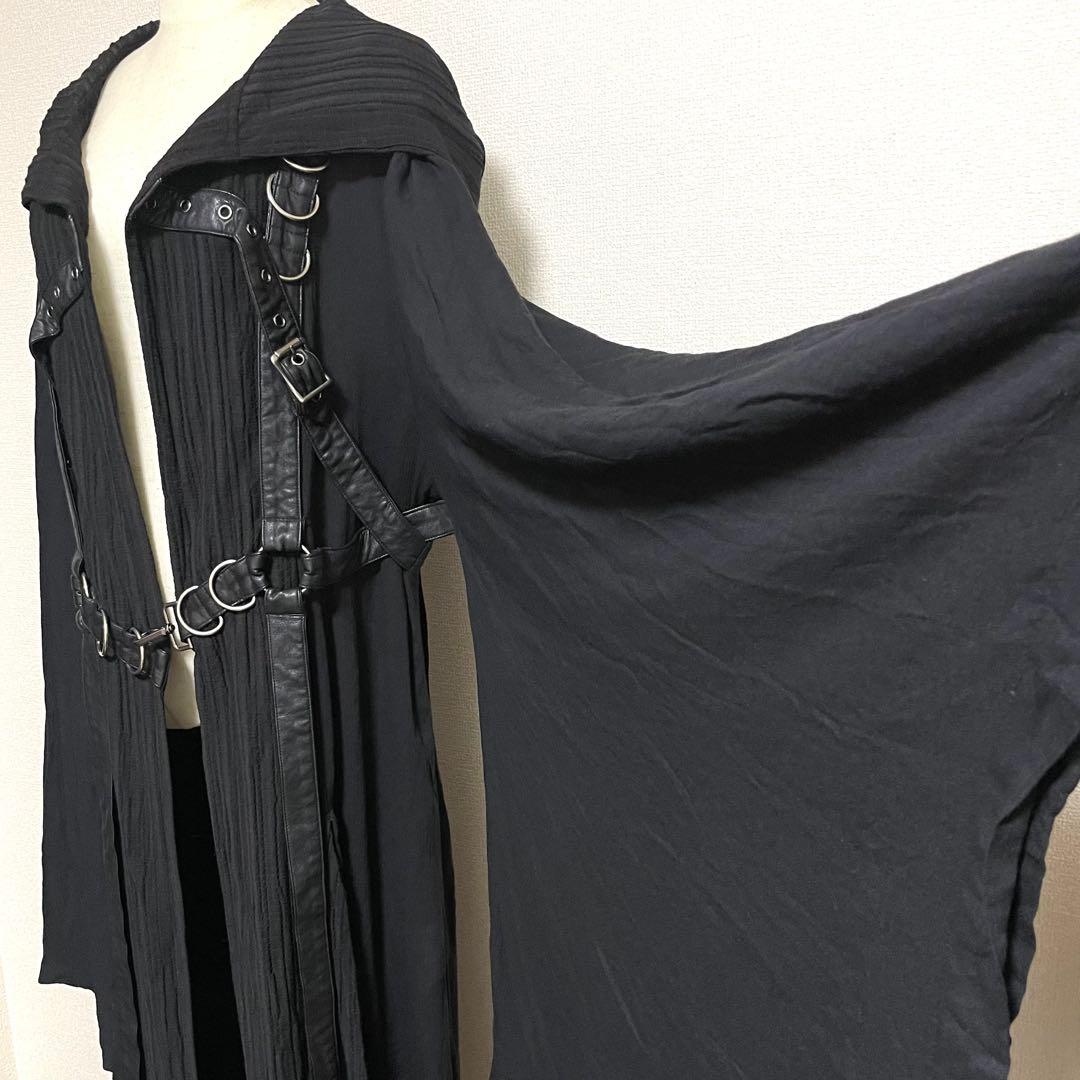 Y2K パンク レザーハーネス 振袖 着物 ギミック ローブ ロングコート