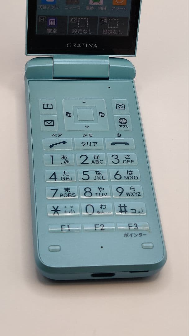 希少 ✨ 美品 GRATINA KYF42 ライトブルー 本体 ガラケー