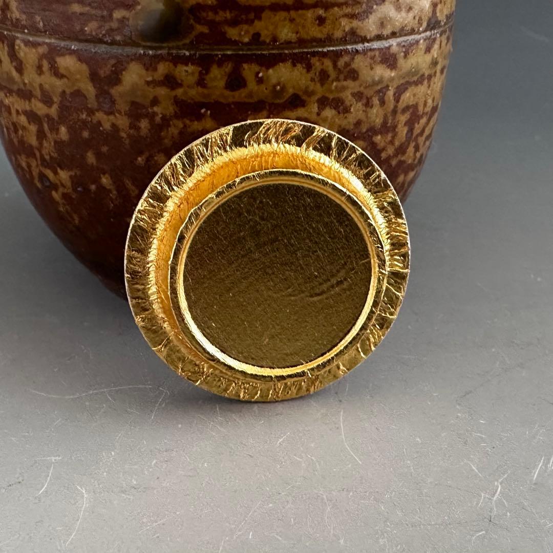 茶道具 志戸呂焼 肩付 茶入 濃茶器 鈴木良法 共箱 仕服付 茶事