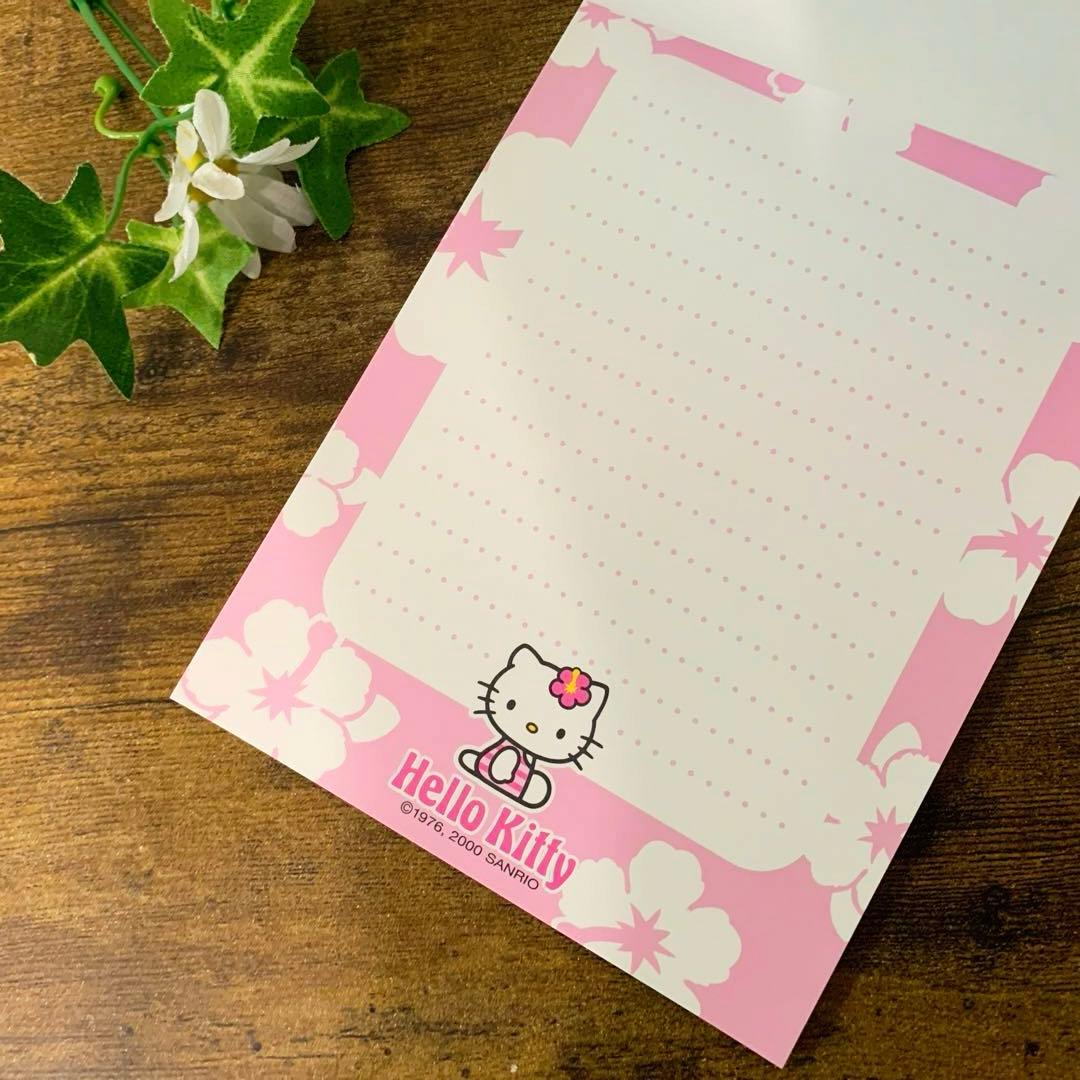 ハローキティ トロピカル メモ帳 2000年製 希少レア ハイビスカス柄
