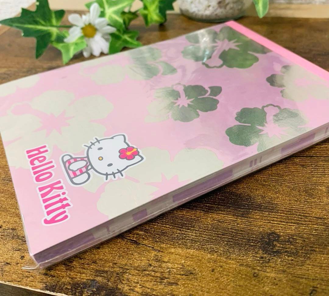 希少レア ハイビスカス柄 キティ メモ帳 2000年製 サンリオ