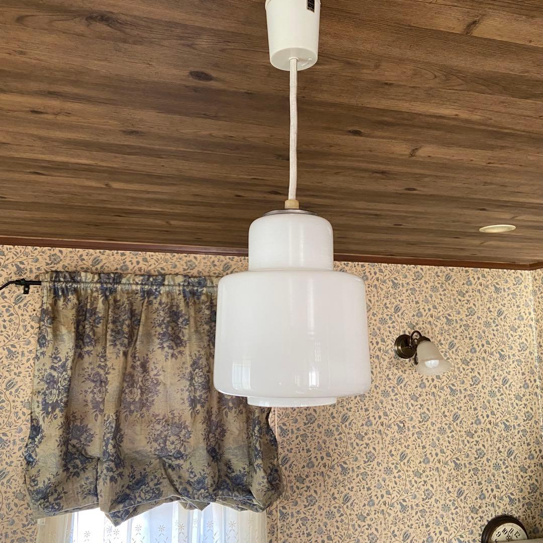 昭和レトロ 北欧風 ペンダントライト ナショナル 乳白ガラス 照明