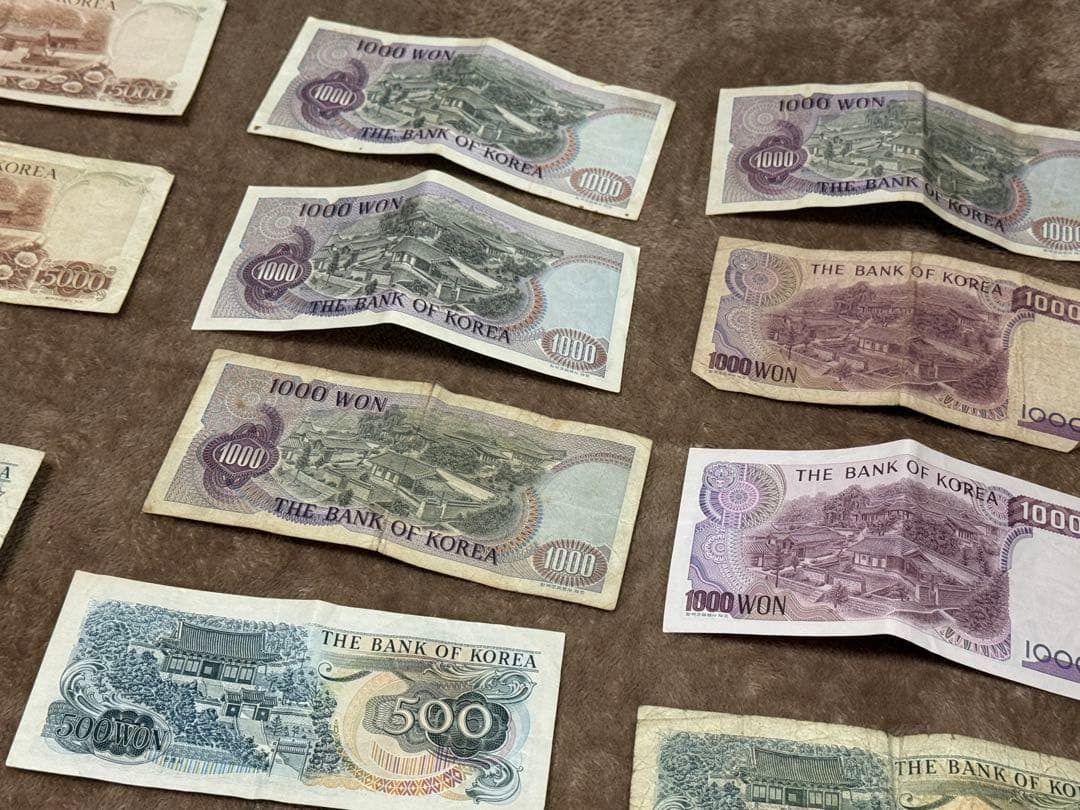 さ*草様 韓国　紙幣　旧紙幣　15枚セット