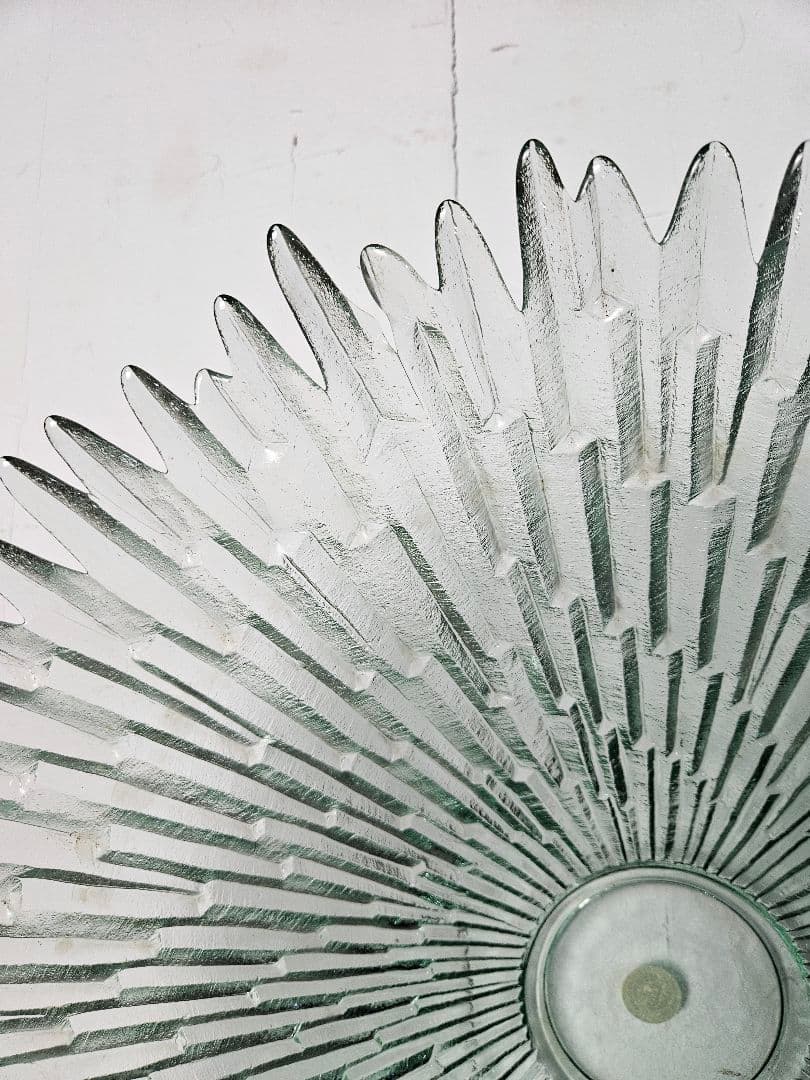 ミッドセンチュリー モダン 大型 ガラスボウル 放射状 大皿 スペイン製