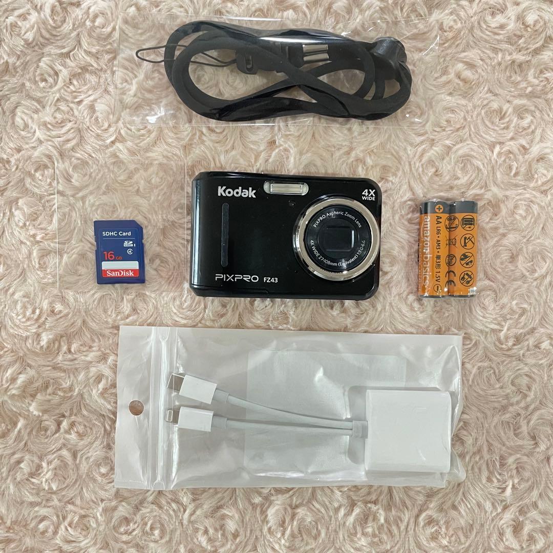 スマホ転送OK✨Kodak PIXPRO FZ43✨動作確認済 単三電池 可愛い
