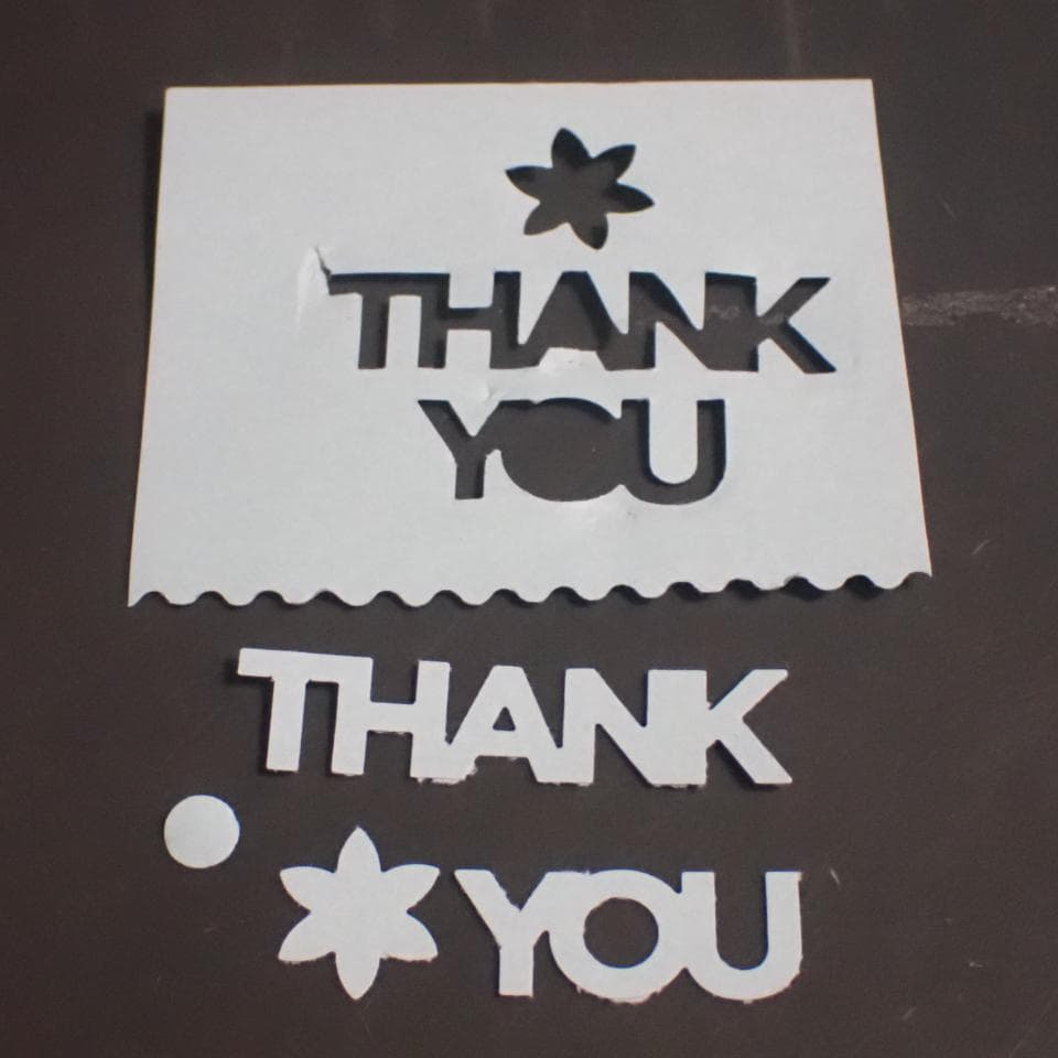 Thank you ローマ字 英語 クラフトパンチ